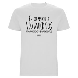 camiseta unisex muertos blanco